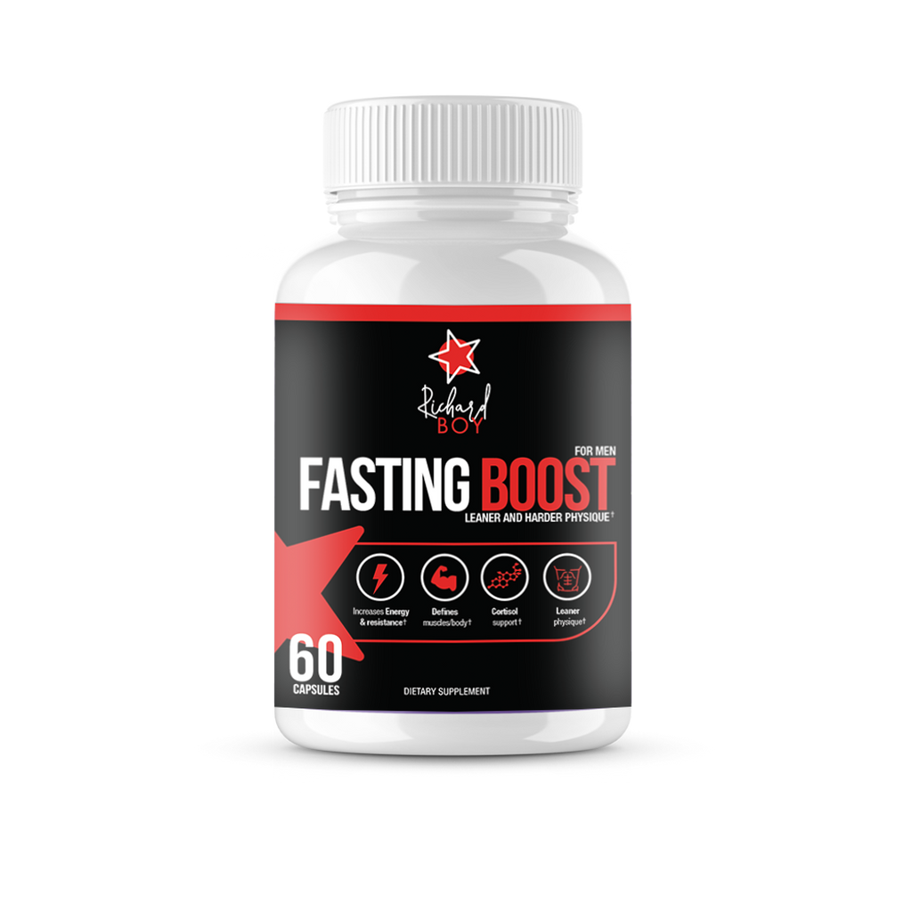 Fasting Boost for Men - Dietary Supplement for Leaner and Harder Physique - Defines Muscle Body, Support Cortisol - Designed for Men - 60 Capsules