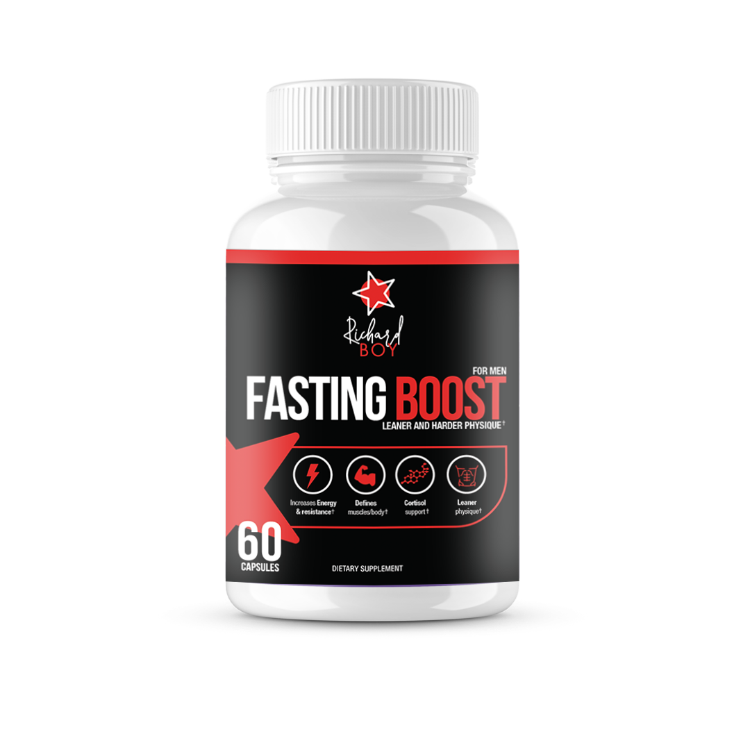 Fasting Boost for Men - Dietary Supplement for Leaner and Harder Physique - Defines Muscle Body, Support Cortisol - Designed for Men - 60 Capsules